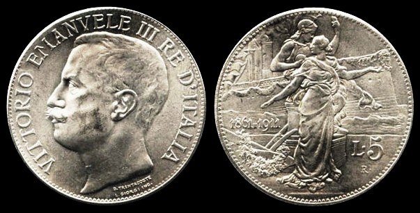Italy 1911R 5 Lira